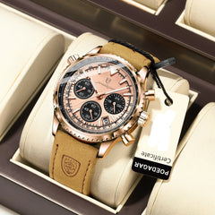 Luxury Waterproof Quartz Chronograph Watch for Men – Luminous Date & Military Style