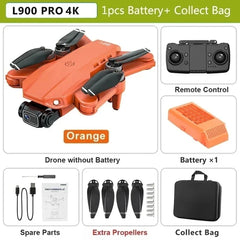 New L900 Pro GPS Drone 4K Professional Dual Camera 5G Wifi Photography Brushless Foldable Quadcopter RC Distance 1.2KM Dron Toy