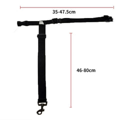 New Solid Color Two-in-one Pet Car Seat Belt Nylon Lead Leash Backseat Safety Belt Adjustable Dogs Harness Collar Pet Accessorie