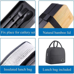 Stackable Bento Lunch Box with Insulated Bag