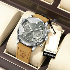 Luxury Waterproof Quartz Chronograph Watch for Men – Luminous Date & Military Style