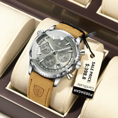 Luxury Waterproof Quartz Chronograph Watch for Men – Luminous Date & Military Style