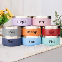 Personalized Stainless Steel Dog & Cat Bowls with Name – Custom Pet Gift & Treat Labels