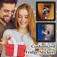 Personalized Music Fridge Magnet – Add Your Favorite Song and Photo!