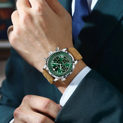 Luxury Waterproof Quartz Chronograph Watch for Men – Luminous Date & Military Style