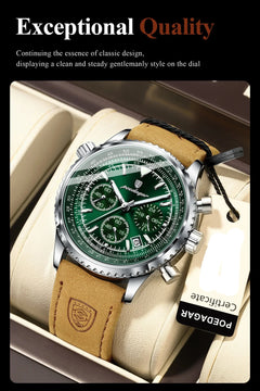 Luxury Waterproof Quartz Chronograph Watch for Men – Luminous Date & Military Style