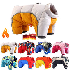 Winter Dog Clothes Super Warm Reflective Thick Cotton Waterproof Jacket, Small Dog French Bulldog Puppy Pet Jackets Snowsuit