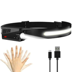 LED USB Rechargcheable Light Bar Head Band